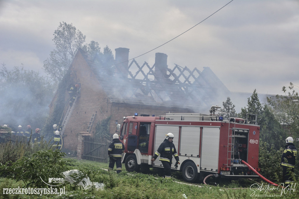 Pożar domu jednorodzinnego w Suśni (gm. Koźmin Wlkp.)