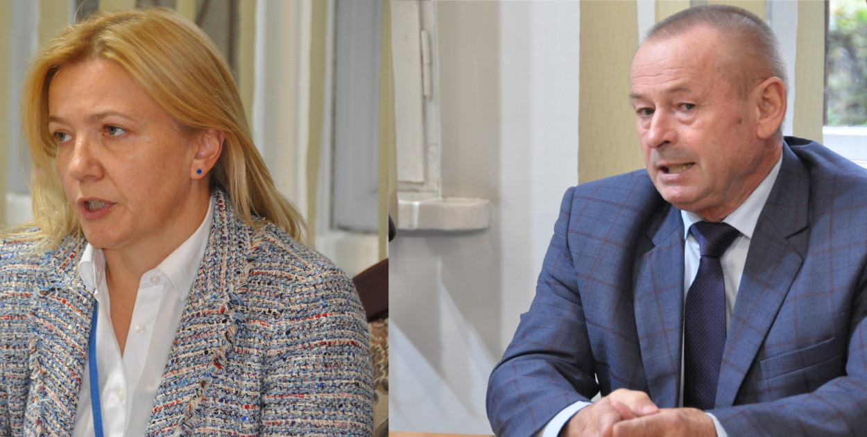 Dyrektor Beata Maj i wicestarosta Stanisław Szczotka