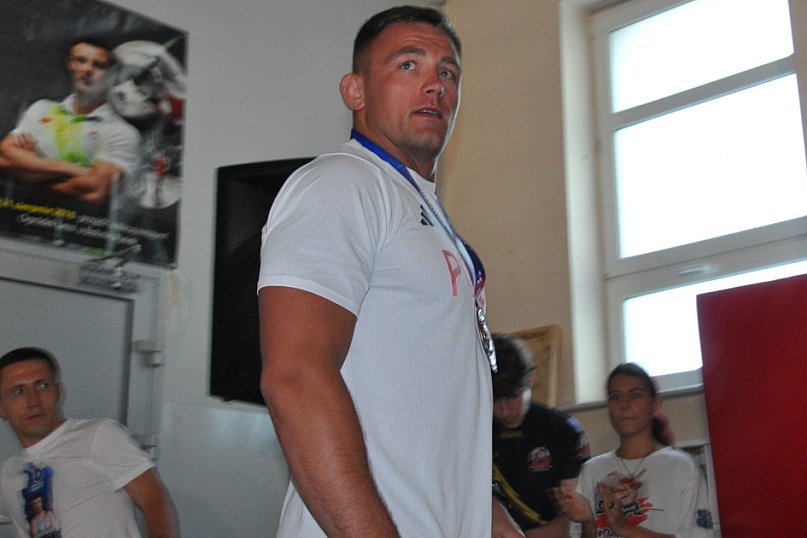 Powitanie Roberta Barana w Krotoszynie po zdobyciu medalu MŚ